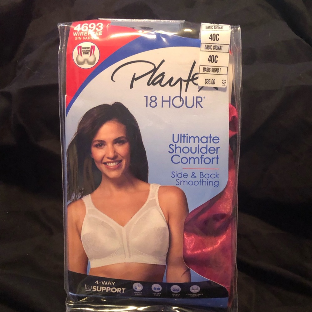 NIB, Playtex 18 Hour Bra, Berry Pink, Size 40C